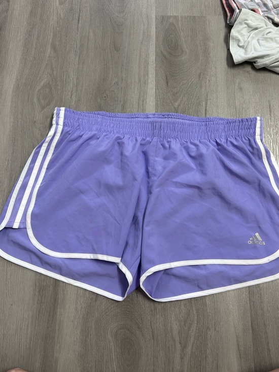 adidas Pants - adidas Lavender Athletic Shorts with White Trim